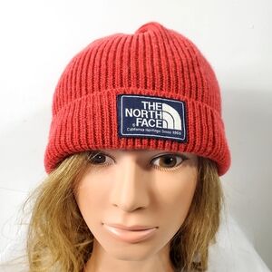 The North Face Logo Box Hat Red Unisex